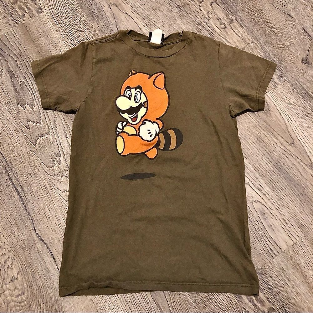 CHANGES VTG Super Mario Brothers 2000 Tanooki Raccoon Graphic T Shirt Rare S